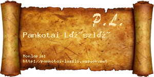 Pankotai László névjegykártya
