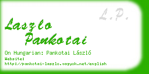 laszlo pankotai business card